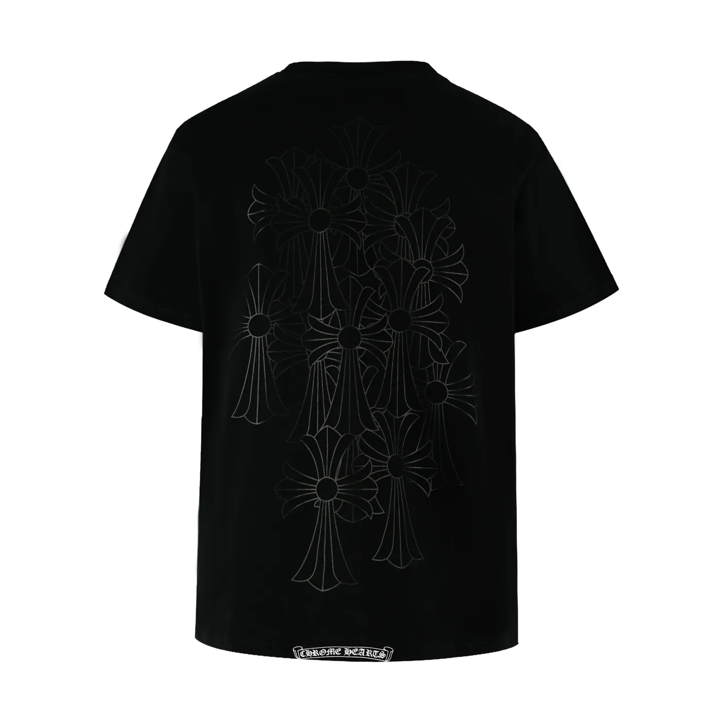 🅿️270 [Exclusive supply] CH Crow Heart Black Sword Printed Short Sleeves. The original version was purchased for 4,296. The fabric is made of custom-woven and dyed 230g pure cotton plain weave. The printing is made of imported ink and three-dimensional printing. The size and position are perfectly restored. Size:S.M.L